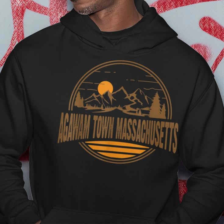 Vintage Agawam Town Massachusetts Mountain Hiking Print Hoodie Unique Gifts
