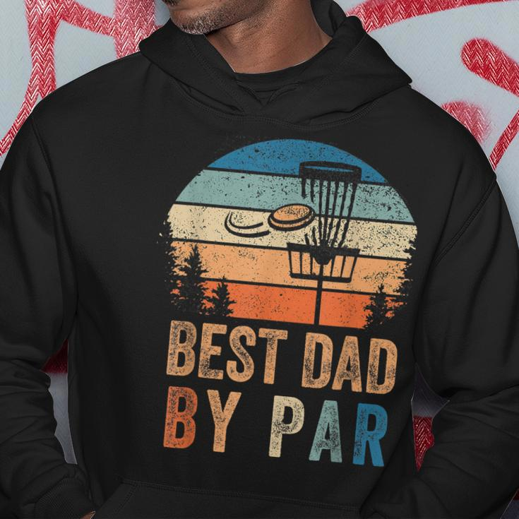 Vintage Best Dad By Par Fathers Day Funny Disc Golf Dad Hoodie Unique Gifts