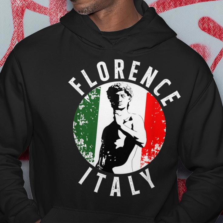 Vintage David Sculpture In Florence Tuscany With Italy Flag Hoodie Unique Gifts