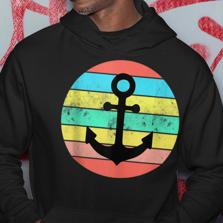 Vintage Distressed Nautical Anchor Boating Cute Retro Style Hoodie Unique Gifts