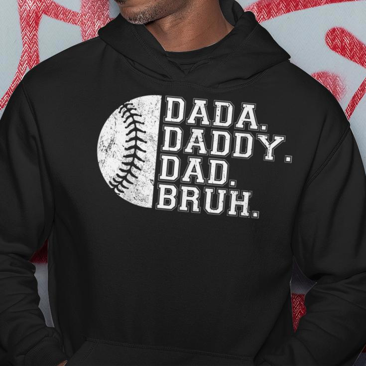 Vintage Fathers Day Dada Daddy Dad Bruh Baseball Hoodie Unique Gifts