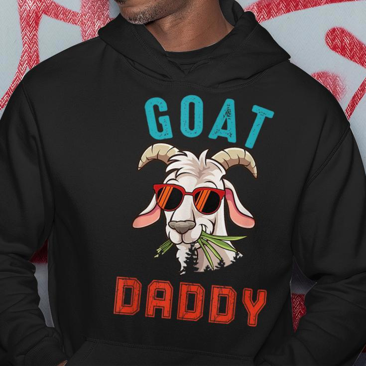 Vintage Goat Funny Daddy Cute Goat Sunglasses Farmer Family Hoodie Unique Gifts