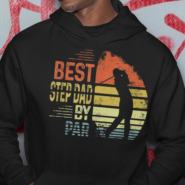 Vintage Golfing Best Step Dad By Par Golf Lovers Fathers Day Hoodie Unique Gifts