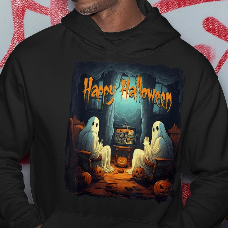 Vintage Happy Halloween Scary Ghost Horror Movie Pumpkin Happy Halloween Hoodie Unique Gifts