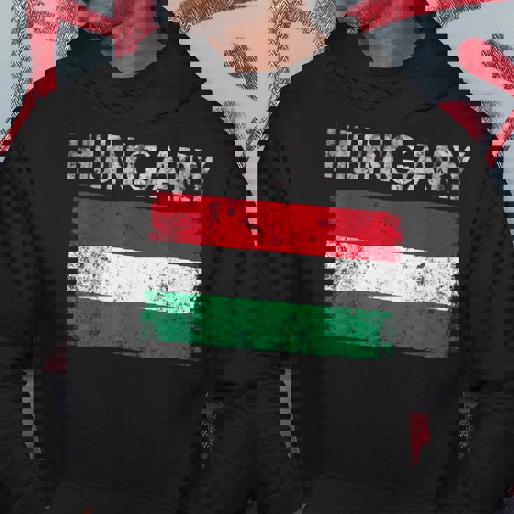 Vintage Hungary Hungarian Flag Pride Gift Hoodie Unique Gifts