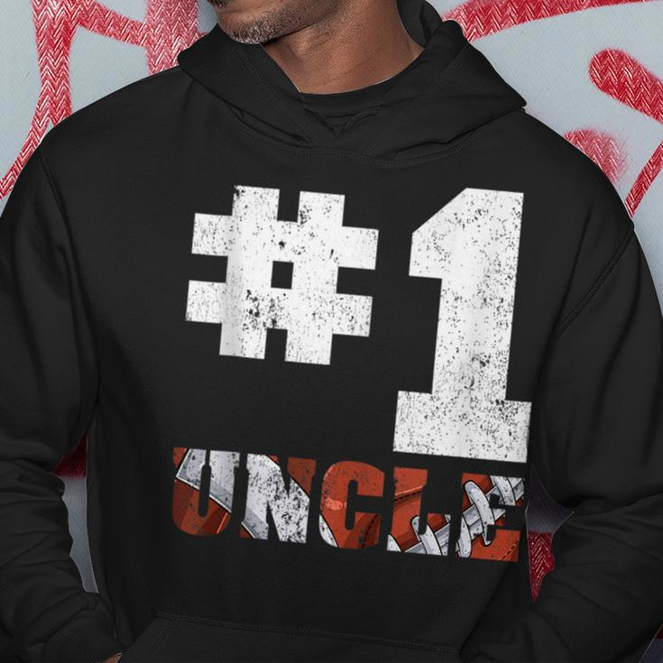 Vintage Number One American Football Uncle Fathers Day Hoodie Unique Gifts