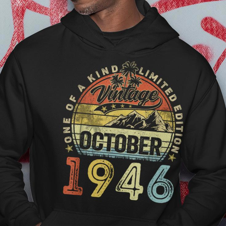 Vintage October 1946 77Th Birthday 77 Years Old Hoodie Unique Gifts