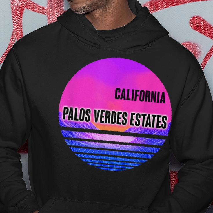 Vintage Palos Verdes Estates Vaporwave California Hoodie Unique Gifts