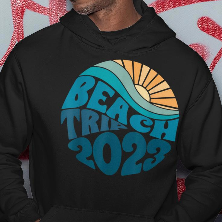 Vintage Retro Summer Vibes Beach Trip 2023 Summer Vacation Hoodie Funny Gifts