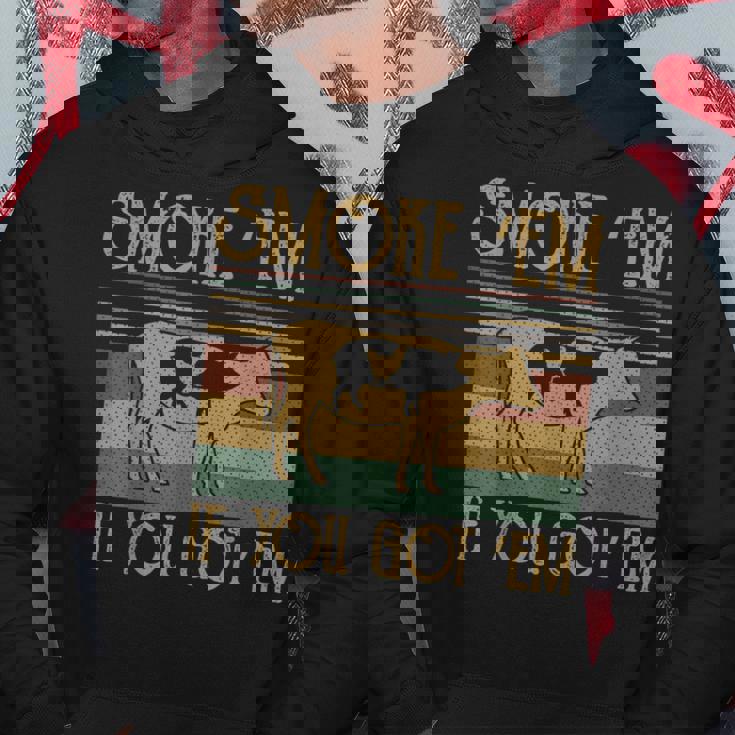 Vintage Smoke Em If You Got Em Bbq Grilling Funny Hoodie Unique Gifts