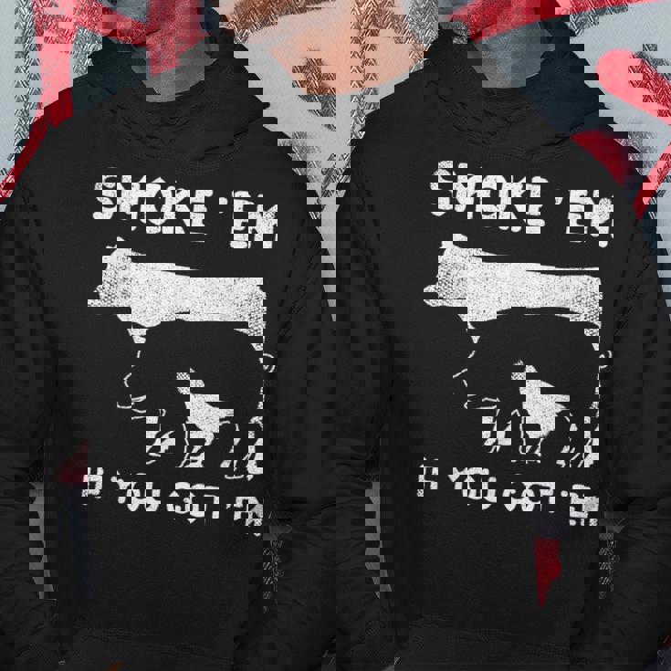 Vintage Smoke Em If You Got Em Bbq Hoodie Unique Gifts