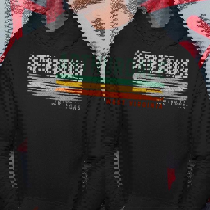 Vintage Stripes Arthurdale Wv Hoodie Unique Gifts