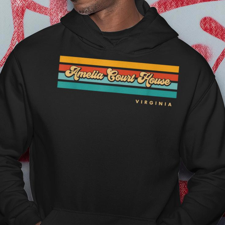 Vintage Sunset Stripes Amelia Court House Virginia Hoodie Unique Gifts