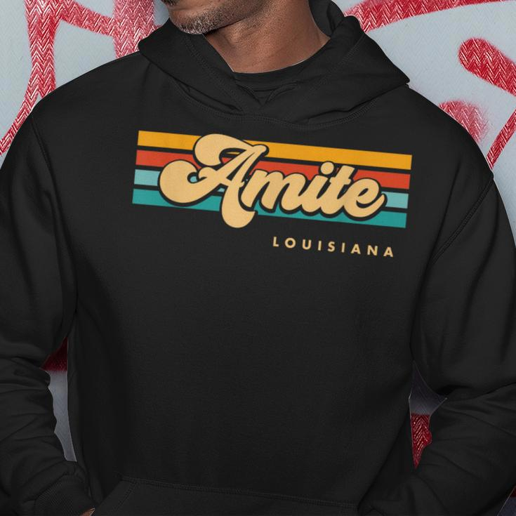 Vintage Sunset Stripes Amite Louisiana Hoodie Unique Gifts