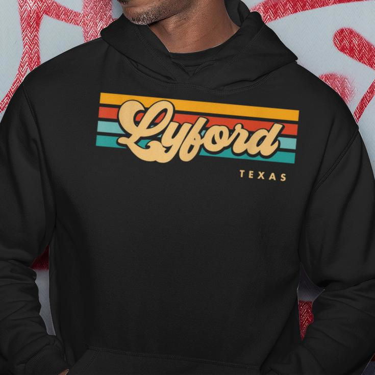 Vintage Sunset Stripes Lyford Texas Hoodie Unique Gifts