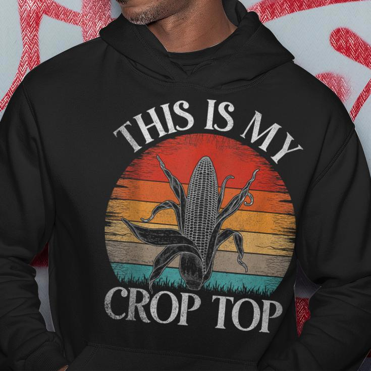 Vintage This Is My Crop Top Corn Farmer Corn Funny Gifts Hoodie Unique Gifts