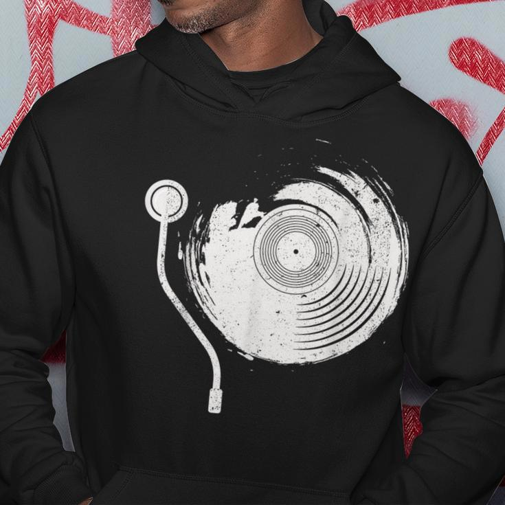 Vintage Vinyl Records Player Record Collector Music Lover Hoodie Unique Gifts