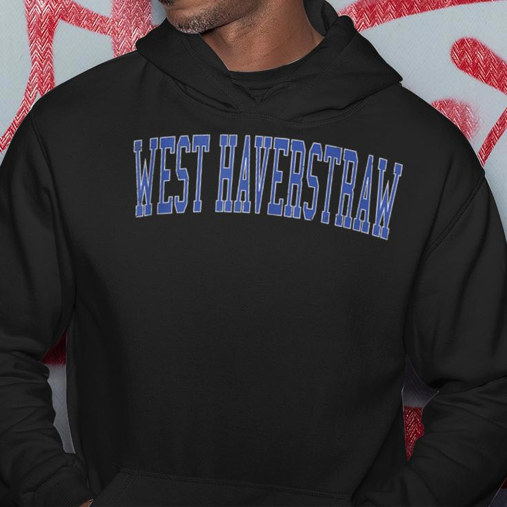 Vintage West Haverstraw Ny Distressed Blue Varsity Style Hoodie Unique Gifts
