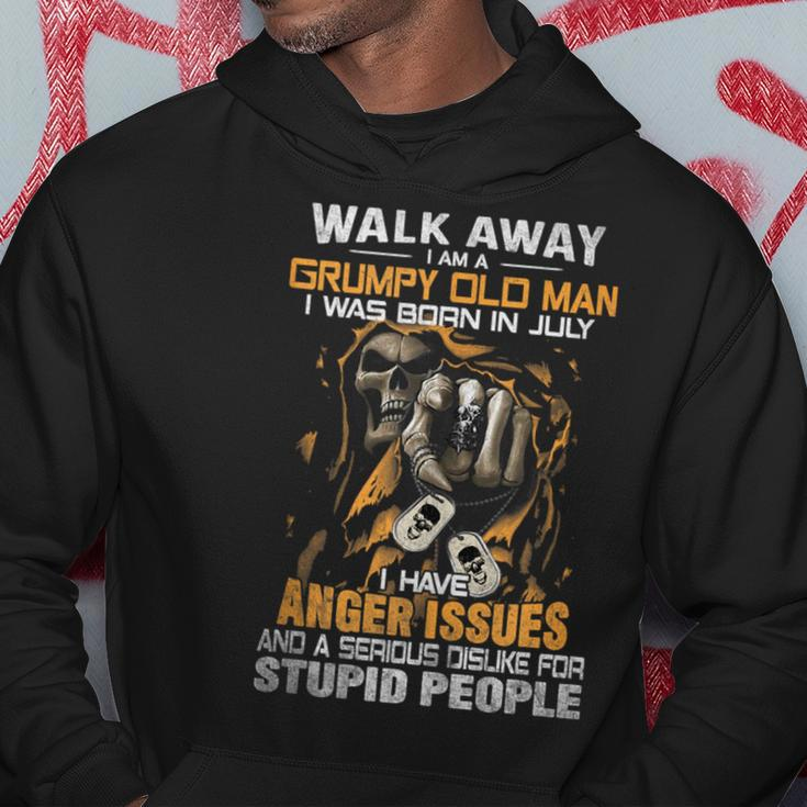 Walk-Away I Am A Grumpy Old Man I Was Born In July Hoodie Funny Gifts