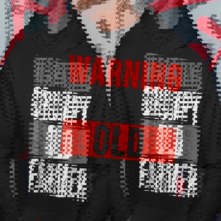 Warning Grumpy Old Farmer Funny Grandpa Farmer Hoodie Unique Gifts