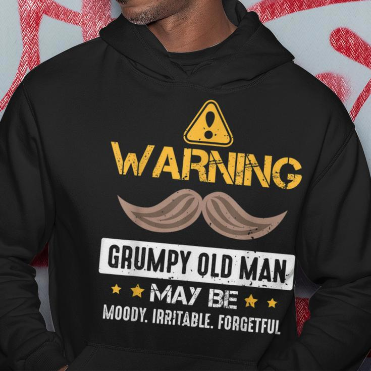Warning Grumpy Old Man Bad Mood Forgetful Irritable Hoodie Unique Gifts