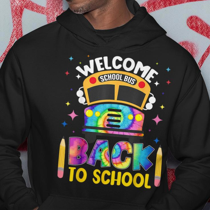 Welcome Back To School Bus Driver 1St Day Tie Dye Hoodie Funny Gifts