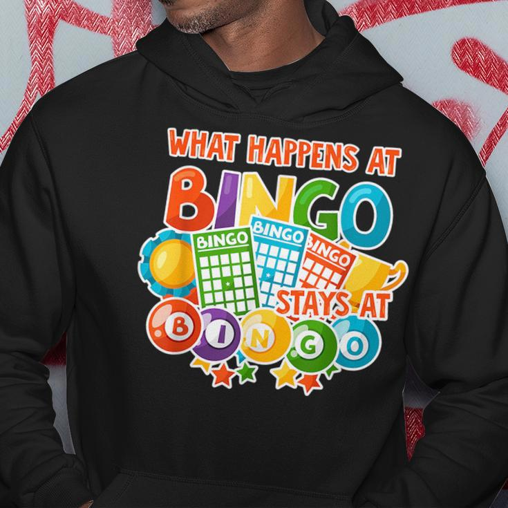 What Happens At Bingo Stays At Bingo Funny Bingo Colorful Hoodie Unique Gifts