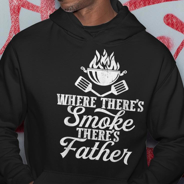 Where Theres Smoke Theres Father Bbq Grilling Lover Gift For Mens Hoodie Unique Gifts