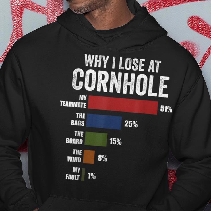 Why I Lose At Cornhole Funny Cornhole Player Hoodie Unique Gifts