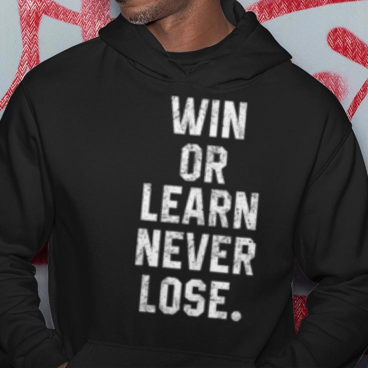 Win Or Learn Never Lose Motivational Volleyball Saying Gift Hoodie Unique Gifts