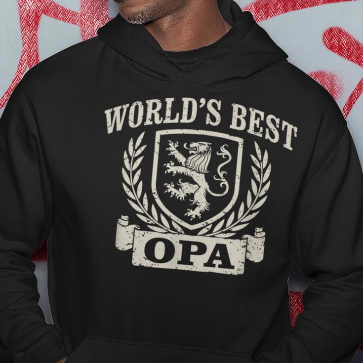 World's Best Opa Vintage Crest Grandpa Hoodie Funny Gifts