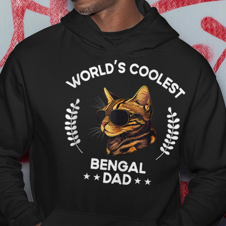 Worlds Coolest Dog Dad Papa Men Bengal Cat Hoodie Unique Gifts