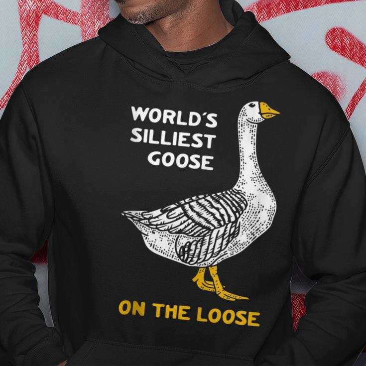Worlds Silliest Goose On The Loose Hoodie Unique Gifts
