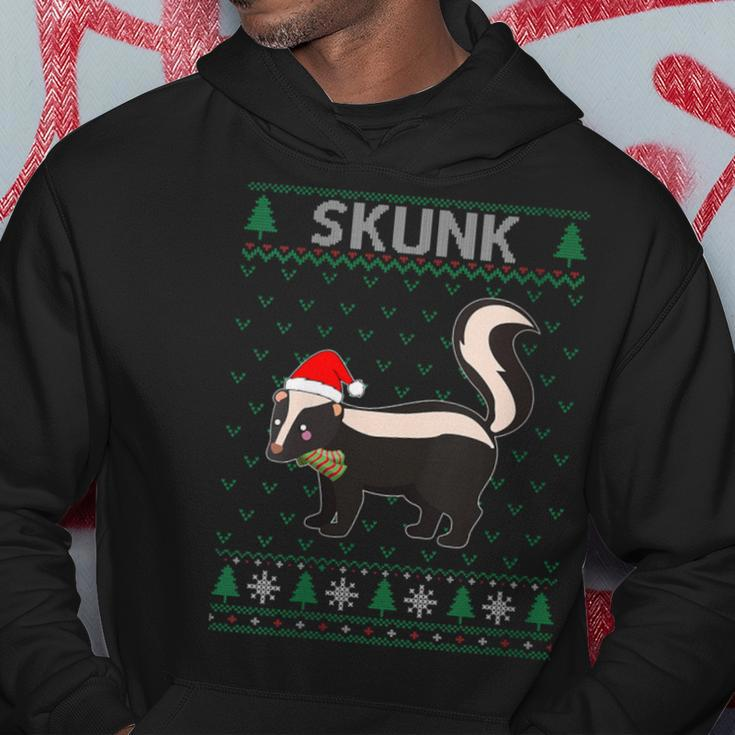 Xmas Skunk Ugly Christmas Sweater Party Hoodie Unique Gifts