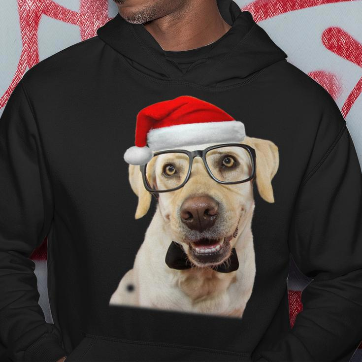 Yellow Lab Glasses Santa Hat Christmas Labrador Retriever Hoodie Funny Gifts