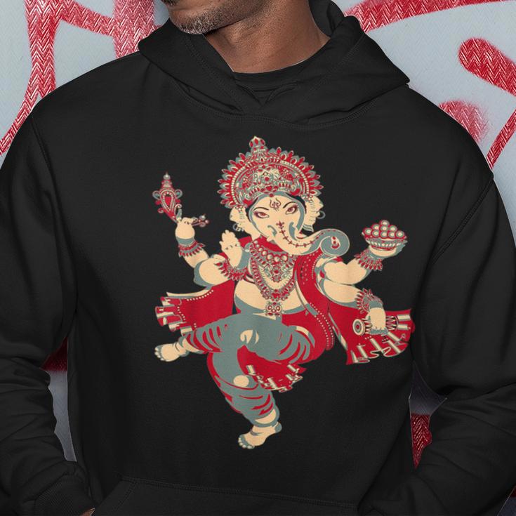 Yoga Spiritual Hindu God Ganesha Meditation Hoodie | Mazezy