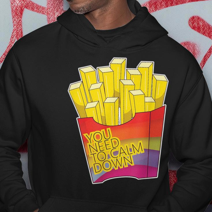You Need To Calm Down Gay Pride French Fries Hoodie Unique Gifts