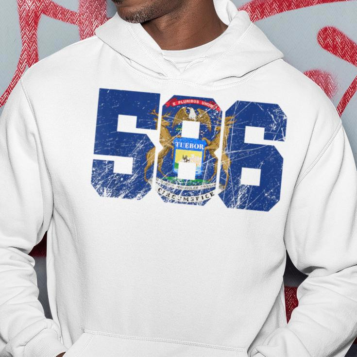 586 Area Code Flag Of Michigan State Macomb County Hoodie Unique Gifts