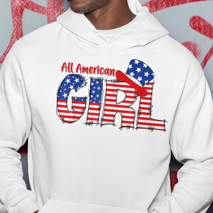 All American Girl Matching Family Fourth 4Th Of July Hoodie Unique Gifts