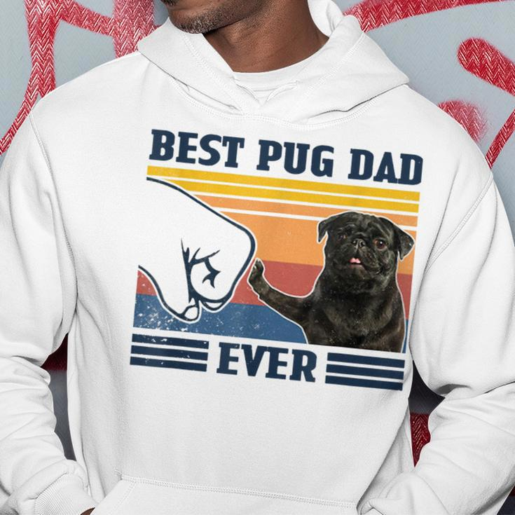 Best Pug Dad Ever Black Version Vintage Father Day Hoodie Unique Gifts