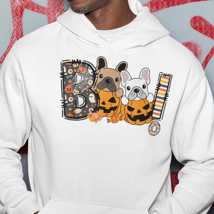 Boo Halloween French Bulldog Dog Frenchie Pumpkin Crew Hoodie Unique Gifts