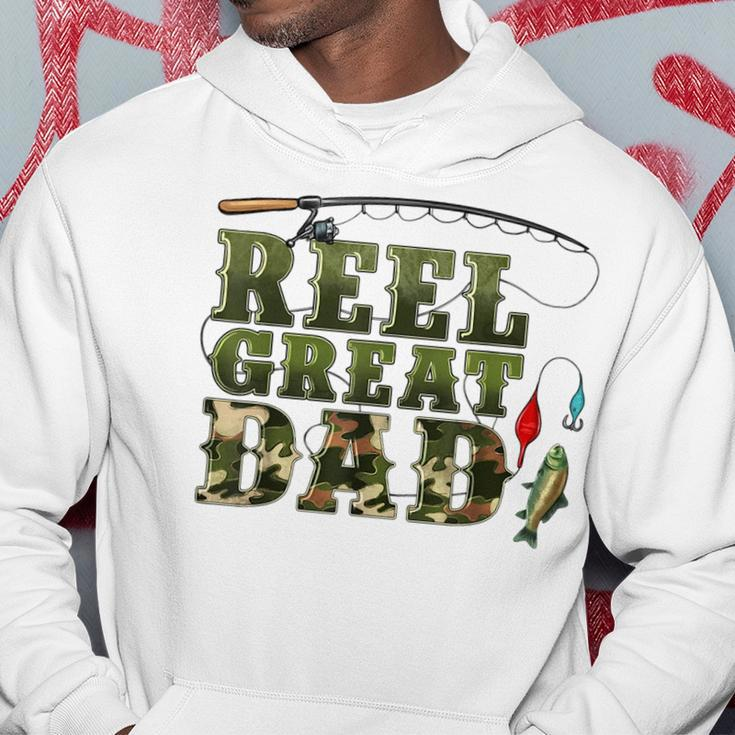 Camouflage Reel Great Dad Fishing Happy Fathers Day Hoodie Personalized Gifts