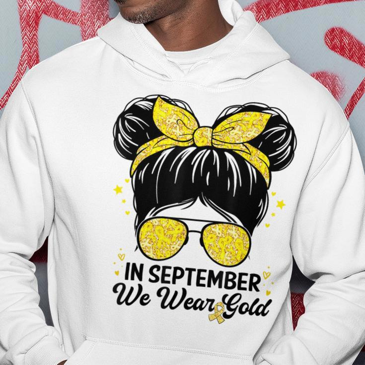Childhood Cancer Awareness In September We Wear Gold Cute Hoodie Unique Gifts