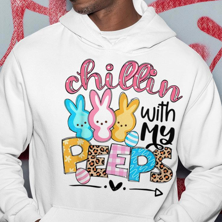 Chillin With My Peeps Funny Bunny Easter Day Love Hoodie Unique Gifts