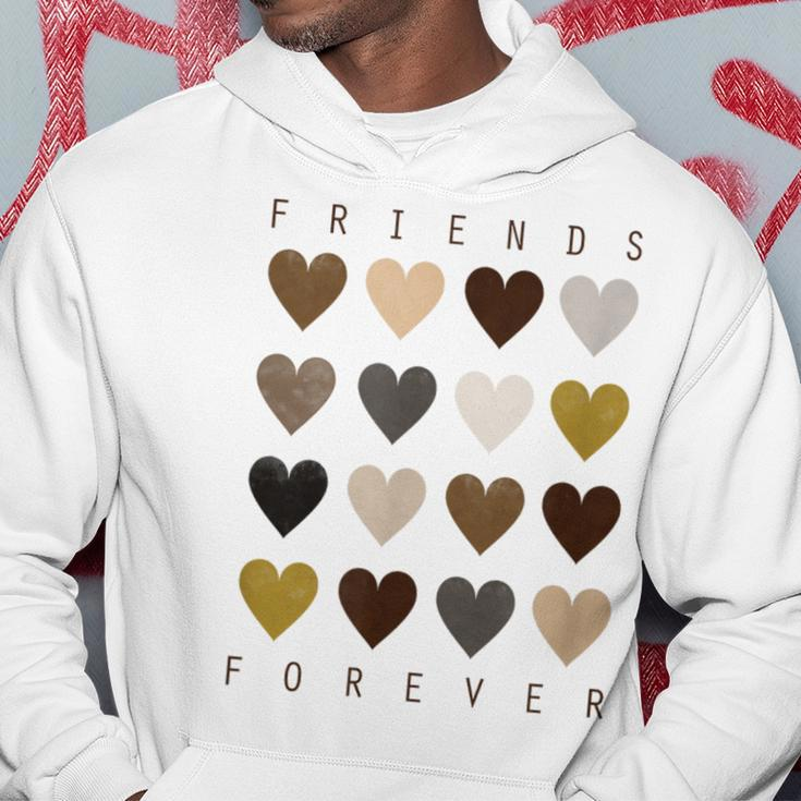 Cute Friends Forever Watercolor Patterned Hearts Friendship Hoodie Unique Gifts