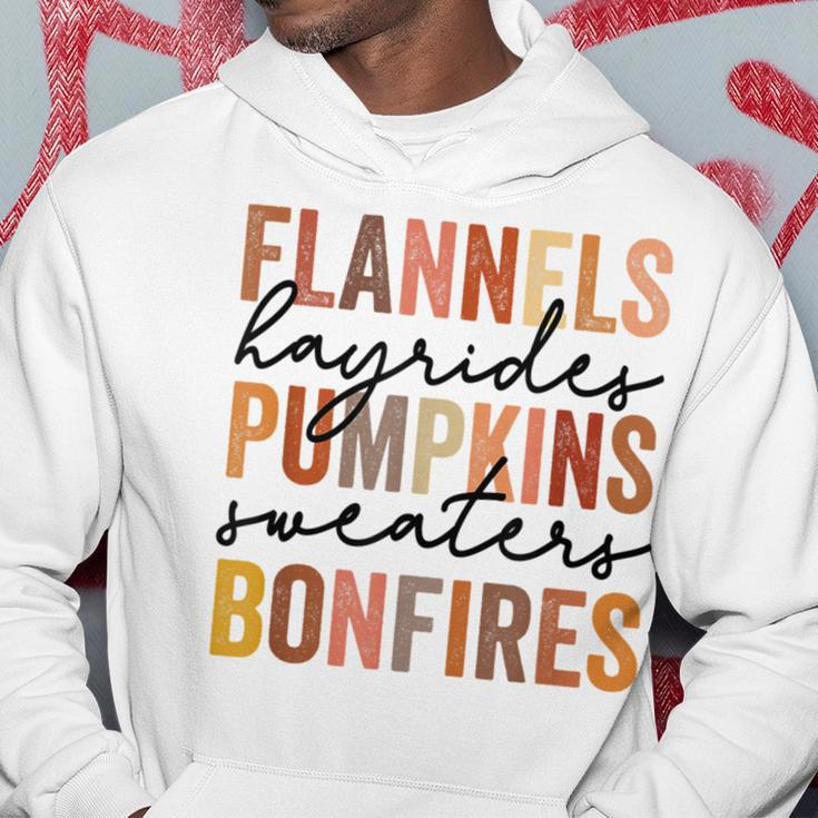 Flannels Hayrides Pumpkins Vintage Sweaters Bonfires Autumn Autumn Hoodie Unique Gifts