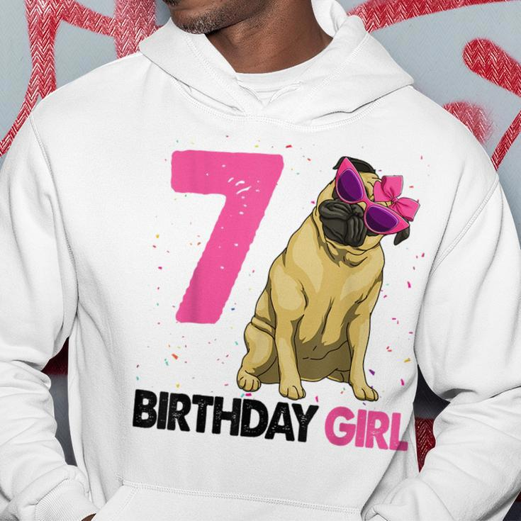Funny 7Th Birthday Girl Pug Birthday Party Gift Gifts For Pug Lovers Funny Gifts Hoodie Unique Gifts