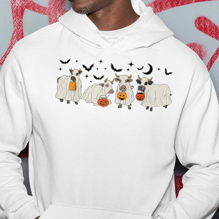 Cow Ghost Halloween Farmer Trick Or Treat Cow Lover Hoodie Unique Gifts