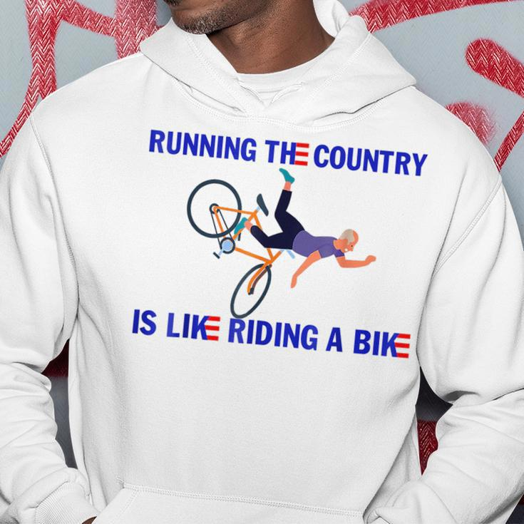 Funny Running The Country Is Like Riding A Bike Running Funny Gifts Hoodie Unique Gifts