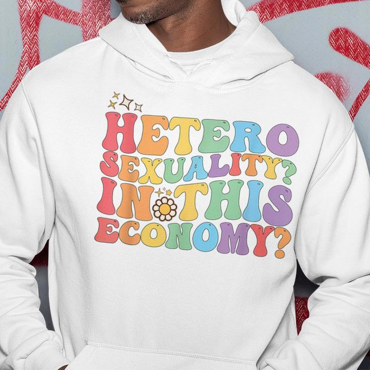 Groovy Hetero Heterosexuality In This Economy Lgbt Pride Hoodie Unique Gifts